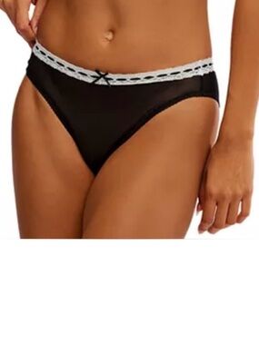 Free People So Sweet Bikini NWT Black/White Combo XS